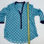 New York And Company  Womens Size L Blue Button Front Photo 5