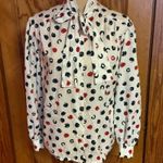 Vintage 70s polka dot bow tie blouse Size 14 Photo 8
