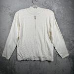 Dress Barn  Cardigan Shell Twin Set Ivory L Diamond Sequin Sparkle Luxe Knit Bling Photo 1