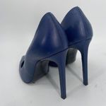 Saint Laurent Paris Pointed Toe Calfskin Pump Navy Blue Photo 3