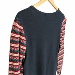 Barbour  Landry Knit Fair Isle Henley 12 Navy Blue Red Photo 3
