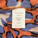 CAbi Isla Cami Tank Top Style 5040 Button Front Orange Blue Printed Size Medium Photo 4