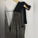 Sabina Musayev Ray Dress in Gold Black Metallic Maxi Gown Dress Sz L Size L Photo 8