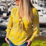 CAbi Womens size Small Reef Knot Long Sleeve Blouse Top 5707 Nautical Anchor Photo 0