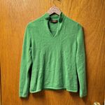 Victor Alfaro Cashmere Polo Collar Long Sleeve Knit Sweater Kelly Green XL Photo 10