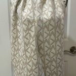 Michael Kors  Iconic MK Logo Metallic Gold Neutral Reversible Knit Scarf EUC Photo 0