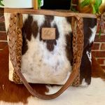 Urban Outfitters Cowboy Leather Cowhide Large Western Tote Photo 0