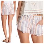 Free People Beige Striped High-Rise shorts Size 8 Photo 2