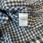 J. Jill Navy Plaid Double Layer Long Sleeve Top Front Pocket J50 Blue Photo 2