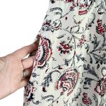 Madewell  100% Silk Floral Dress Waist‎ Tie with Pockets Cream Gray Red, Size 4 Photo 10