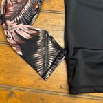 Hurley Womens Rash Guard Long Sleeve Black Tropical Leaf Print UPF 50+ Medium Photo 1