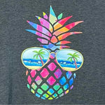 Tropical Pineapple Beach Sunglasses Tank Top Gray‎ Colorful Women Plus Size 2XL Gray Photo 1