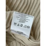 Anatomie Cream Beige Ribbed Sweater Midi Knit Dress Large Long Sleeve Sheath Photo 4