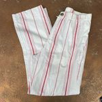 Brandy Melville  boho White and red striped high-waisted straight-leg pants  Photo 0