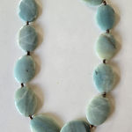 Amazonite Flat Polished Necklace 16" Blue Photo 0