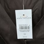 Ann Taylor  black velour faux wrap surplice satin trim side tie blouse size Mp Photo 12