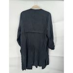 Apt. 9  Waterfall Drape Trench Coat Women Medium Black Flaw NEW Lightweight Photo 1