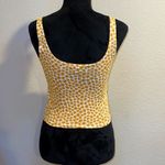 Forever 21 Cropped Tank Top w/ Yellow Flower Design Photo 1