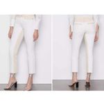 frame denim FRAME Le High Straight Crop Jeans‎ Blanc Multi Colorblock Denim Womens 27 Casual Photo 1