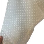 ECI Beige by  white cream sheer button down blouse size large Photo 3