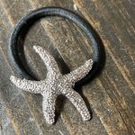 Boutique Silver Textured Starfish Nautical Beach Ponytail Hair accessory Photo 0