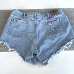 Wrangler Vintage  Light Wash Distressed Denim Cutoff Shorts Waist 38” Photo 3