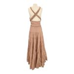 NEW Erika Pena Selma Sleeveless V neck Convertible Maxi Dress Size M/L Tan Photo 7