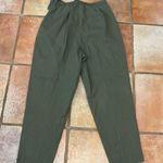ZARA , Tie Waist poplin ankle trouser in army green Photo 7