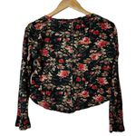Anthropologie Pilcro  Thermal Waffle Knit Top Floral Womens Petite XS Photo 10
