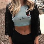 Pokémon Squirtle Crop Tank Top Blue Size M Photo 0