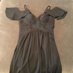 Women’s Black Full Length Cold Shoulder Chiffon Formal Dress Leg Slit Size 8 Photo 12