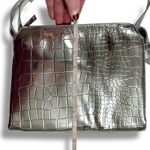 A New Day Womens Crossbody Purse Handbag Silver Faux Leather Photo 10
