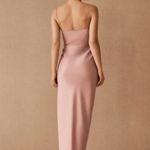 BHLDN  Freya Dress drape slit maxi womens Pink (size 6) formal wedding bridesmaid Photo 6
