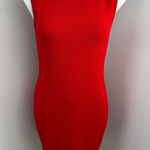 St. John Collection Red Knit Sleeveless Sheath Dress 6 Holiday Festive Photo 0