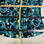 BLUE DIAMOND PLUS‎ Stretch Geometric design Black Blue Green White Top 3X Photo 8