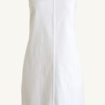 J.Crew  Denim Seamed Shift Dress in White Size 0 Photo 0