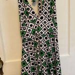 Ketchup Black White Green Dress Halter V Neck Tie Neckline Pin Up NWT Size M Size M Photo 0