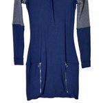 Lacoste  Knit Half Zip Long Sleeve Dress Womens 12 Navy Preppy Classic Tennis Photo 5