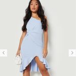 Boohoo  Petite One‎ Shoulder Twist Ruffle Midi Dress Photo 2