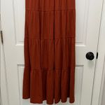 Maeve Gillian Cap Sleeve Tiered Burnt Orange Maxi Dress - Size Small Photo 13