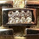 Handmade Fine Designer Runway Style White Leather Bracelet Chain Rhinestone Original Art Unisex Men Women Pebble Grain Snap Clasp Adjustable Photo 2