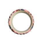 Bracelet pink skull clear rhinestone life love luck goth Punk Rock Bangle Pink Photo 1