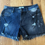 CAbi  Two-Tone Distressed Jean Shorts Photo 0