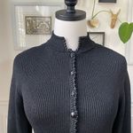 St. John Vintage 70s  2pc Pleated Skirt Suit Set Santana Knit Black  4 Photo 2