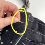 Million Wishes Black Velvet Embroidered and Beaded Shoulder Purse Bag Photo 1