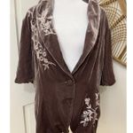Karen Kane Silk Blend Velvet Embellished Cottagecore Jacket Boho Glam Whimsy M? Photo 0