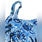 Andie Swim Siren Tank Swim Top Blue Floral NWT Small Full Coverage Photo 3