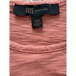 Frye Textured Boho Blouse Sleeveless Size XS Coral Pink Ruffles 100% Cotton Top Photo 1