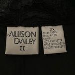 Allison Daley ALLISON DAILEY II, Women’s Black Lace Overlay top, Size 2X, Button Down, Lined Photo 3