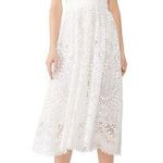 Shoshanna Midnight Christabella Dress Lace Hourglass Sleeveless V-Neck White 2 Photo 0